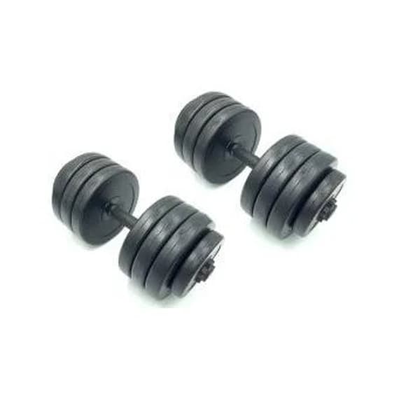 Гантелі складальні композитні в пластиковій оболонці Rock Pro 2 шт по 19 кг NE-PL-G-019-2