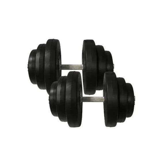 Гантели наборные композитные в пластиковой оболочке 2 шт по 19,5 кг Rock Pro-R NE-PL-R-019-2