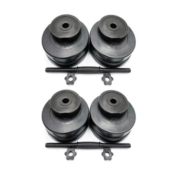 Гантелі складальні композитні в пластиковій оболонці Rock Pro 2 шт по 25,5 кг NE-PL-G-025-2