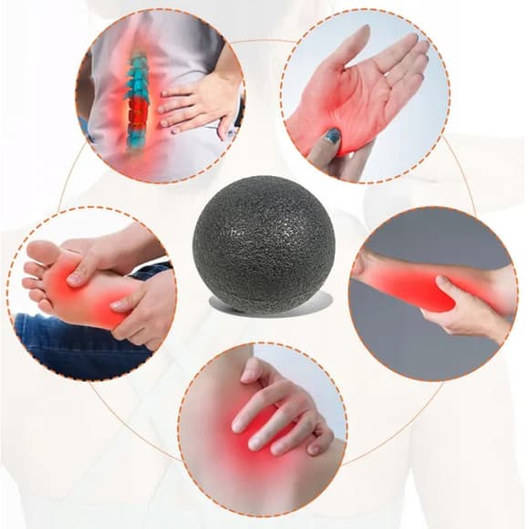 Масажний м'яч NE-EP-14 6 см чорний