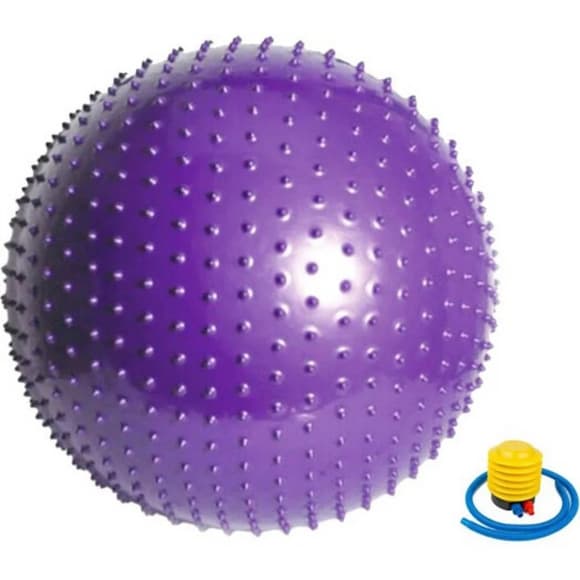 М'яч для фітнесу (фітбол) масажний "HMS" NE-MAS-65-V фіолетовий 65 см