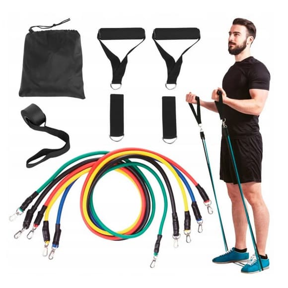 Набор эспандеров трубчатых силовых Power Strength Tube NE-PW-4, 5 шт