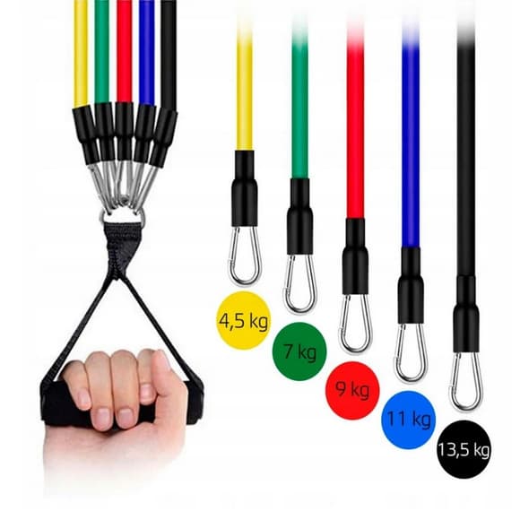 Набор эспандеров трубчатых силовых Power Strength Tube NE-PW-4, 5 шт