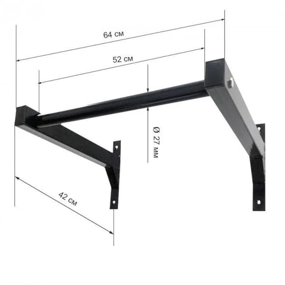 Турник настенный черный NE-TR-20-B