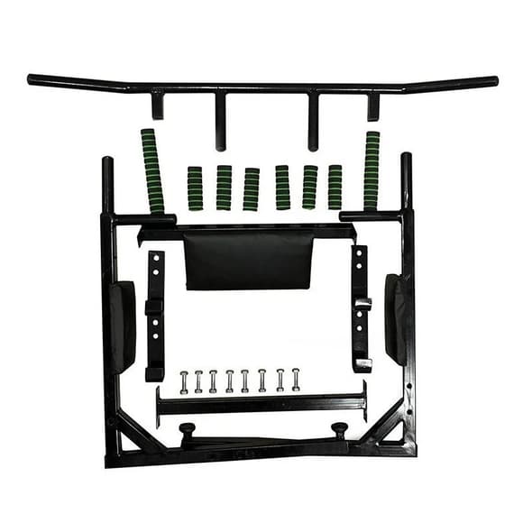 Турнік-бруси настінний Iron 4 в 1 з м'якими ручками чорний NE-TR-4B