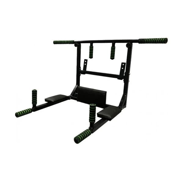 Турнік-бруси настінний Iron 4 в 1 з м'якими ручками чорний NE-TR-4B