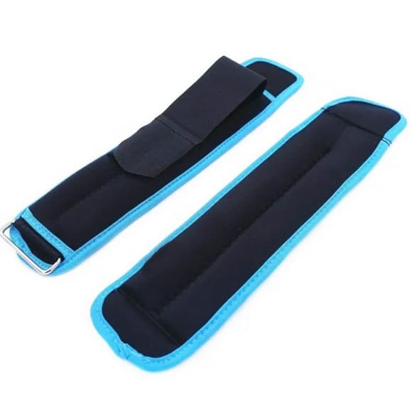 Утяжелители неопреновые NE-LG-WR-B2, 2 шт по 2 кг, черно-бирюзовые