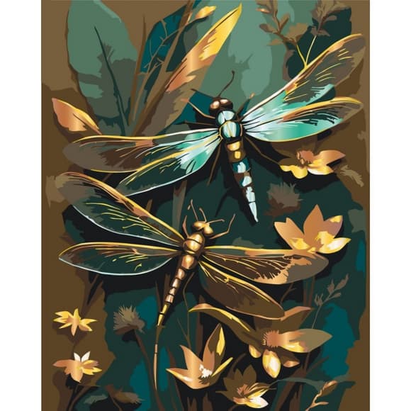 Картина за номерами "Блискучі бабки" 11599-AC з металізованими фарбами 40х50 см                                