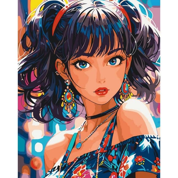 Картина по номерам "Девушка с голубыми глазами" 16117-AC 40х50 см