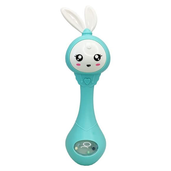 Интерактивная игрушка-погремушка "Зайчик" MGZ-1210(Turquoise)