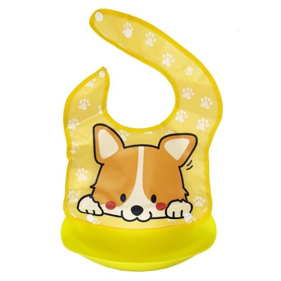 Детский слюнявчик Трактор MGZ-0602(Orange Dog) со съемным карманом