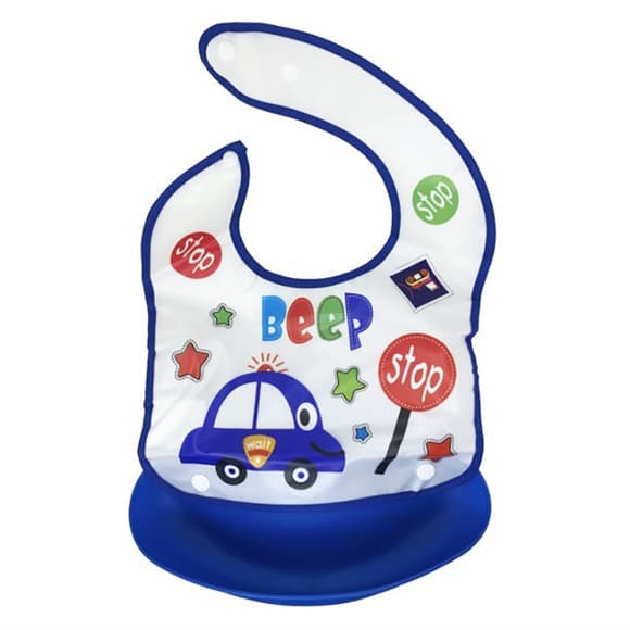 Детский слюнявчик Трактор MGZ-0602(Deep Blue) со съемным карманом