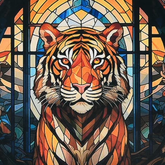 Алмазна мозаїка "Могутній погляд" DEEX16291 не повна викладка 30х30 см 