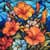 Алмазная мозаика "Цветочный калейдоскоп" DEEX16296 не полная выкладка 30х30 см 