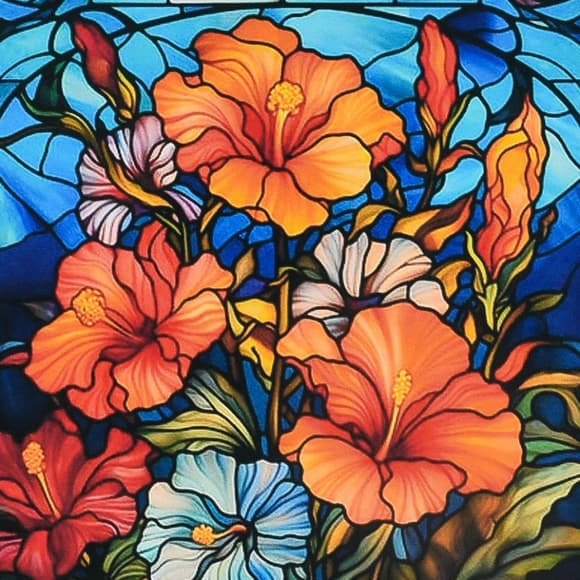 Алмазная мозаика "Цветочный калейдоскоп" DEEX16296 не полная выкладка 30х30 см 