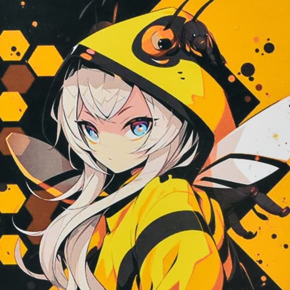 Алмазна мозаїка "Аніме-бджола" HEE16307  30х30 см