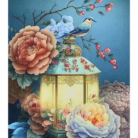 Алмазна мозаїка "Вінтажний ліхтар" HEG88141 30х40 см  