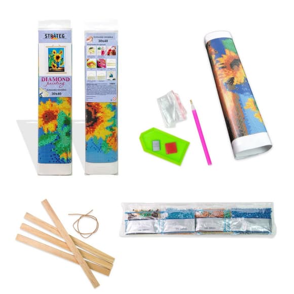 Алмазная мозаика без подрамника "Гепард" JSDF79613 30х40 см