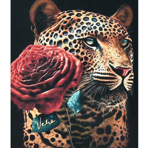 Алмазная мозаика "Романтический гепард" SK88143 40х50 см