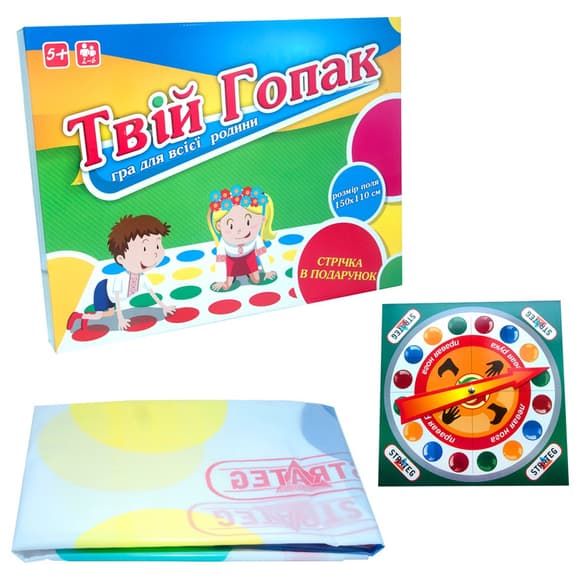 Настольная игра Твистер "Твой гопак" 887 игровое поле 150 х 110 см, лента-флаг