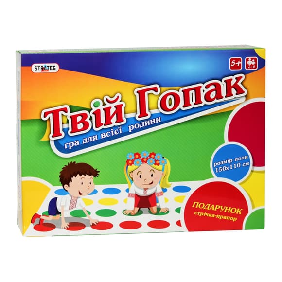 Настольная игра Твистер "Твой гопак" 887 игровое поле 150 х 110 см, лента-флаг