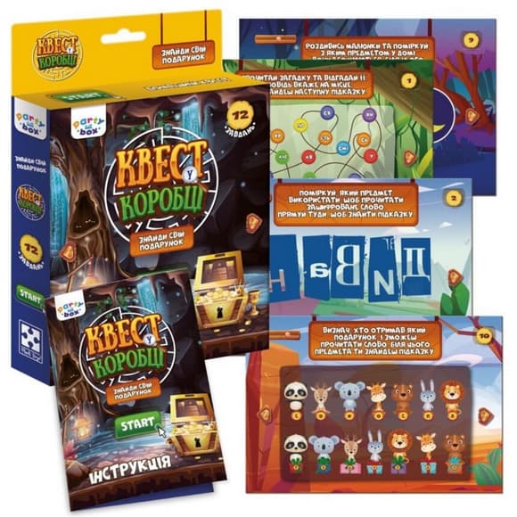 Настольная игра "Квест в коробке Видеоигра" VT5902-03 инструкция 12 карточек с заданиями