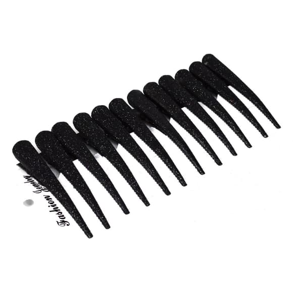 Затискач дитячий для волосся "чорна класика" 1100-230, 12 штук