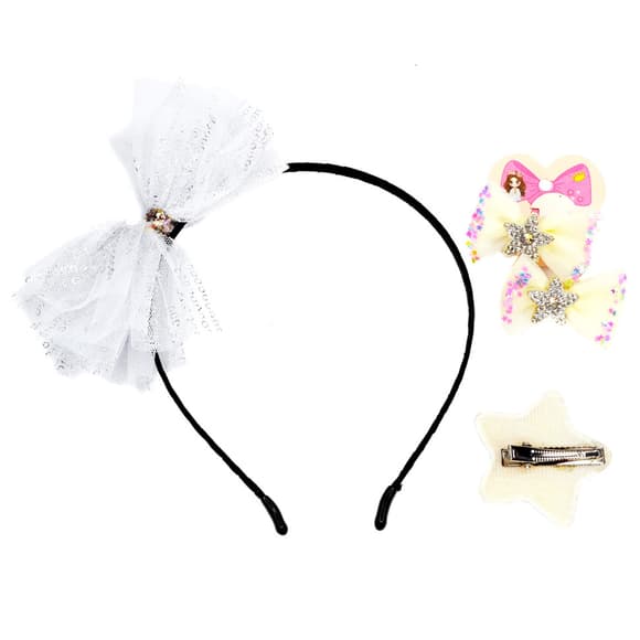 Детский набор "Принцесса" 0105-036-4 обруч, резинка, зажим