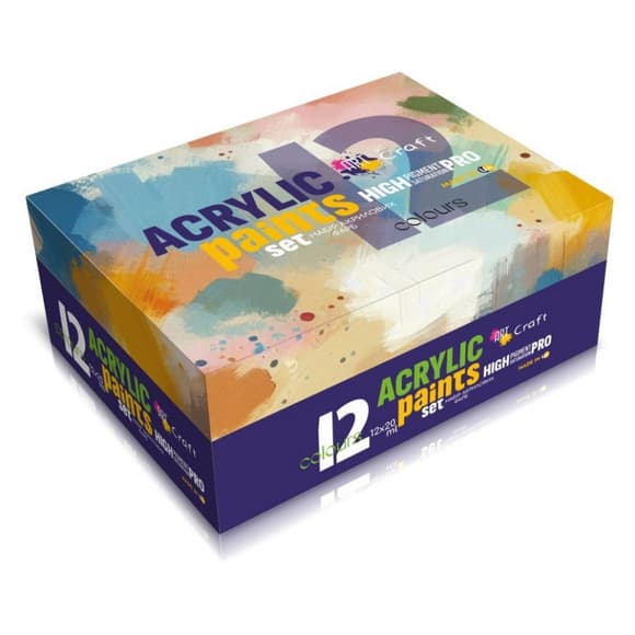 Набор акриловых красок 5082-AC 12 штук по 20 мл