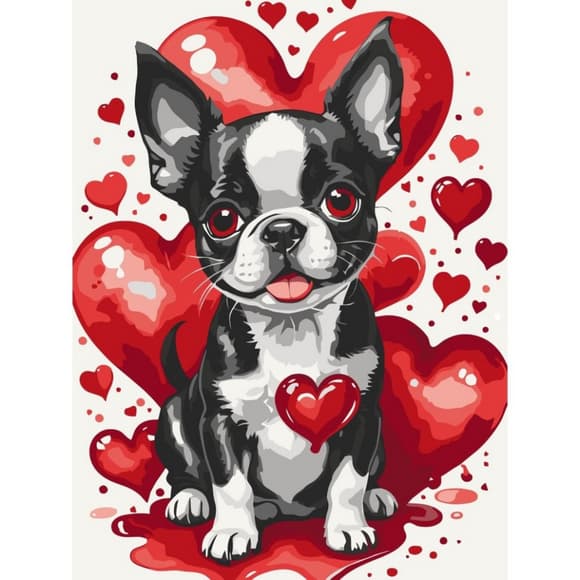 Картина за номерами "Вухатий Валентин" 11701-AC 30х40 см