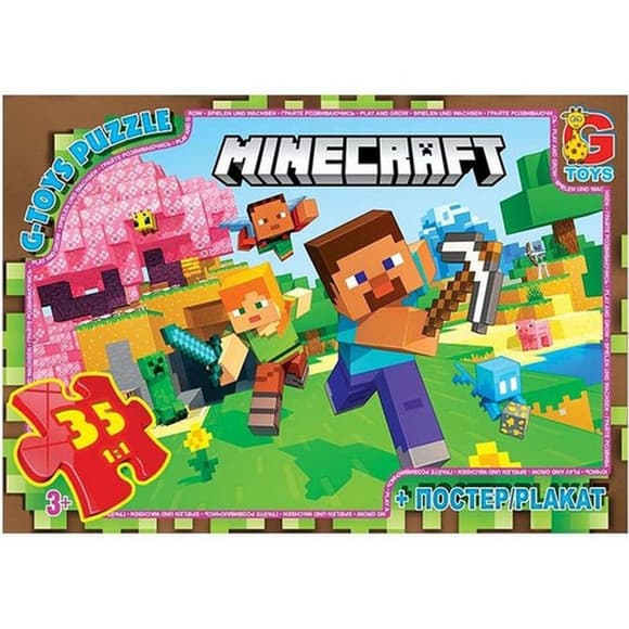 Детский пазл "Minecraft" MC797 плакат 35 элементов
