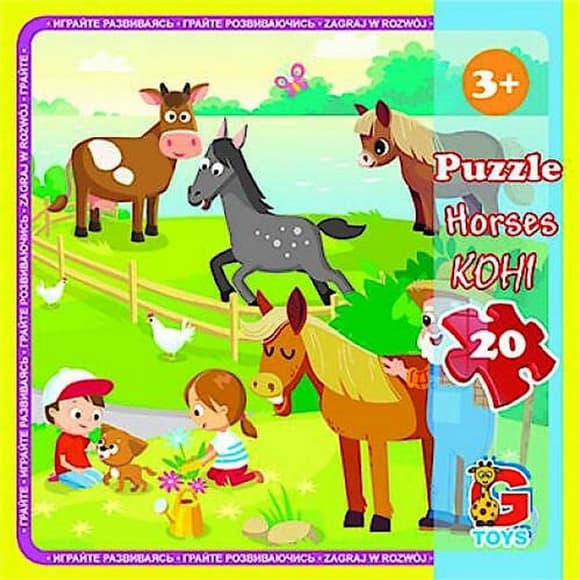 Дитячий пазл "Ферма" LA10, 20 елементів