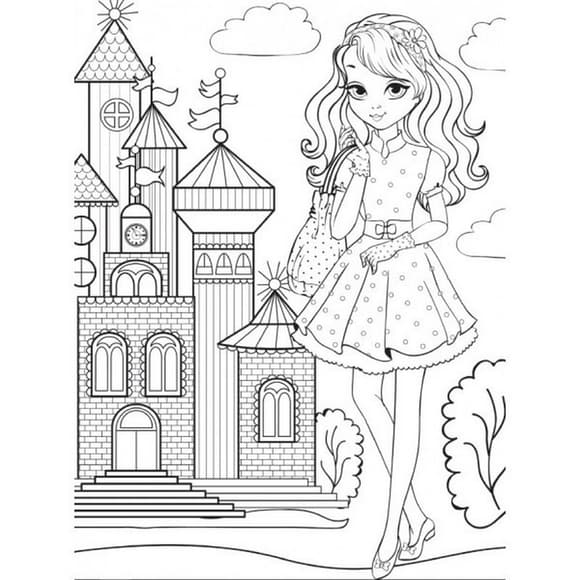 Дитяча розмальовка "Для справжніх дівчат" RIO3022001, 100 наліпок