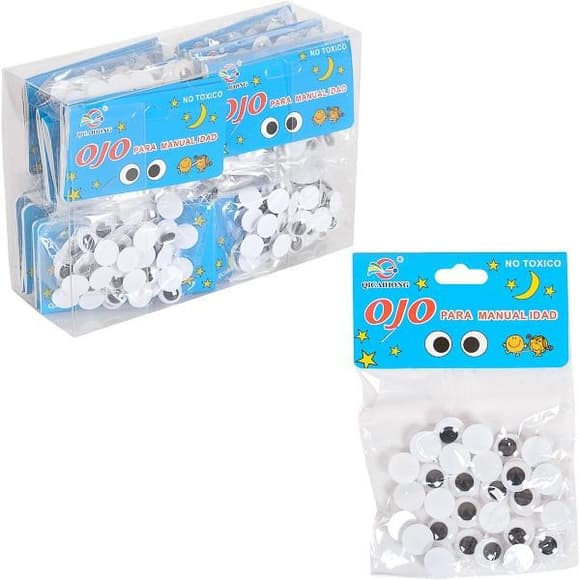 Творческий набор для аппликаций "Глаза" 106552 черные, размер 1,2 см 