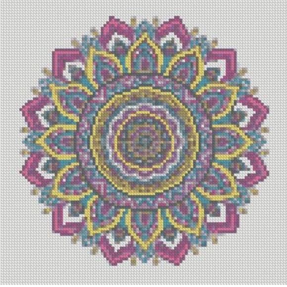 Алмазная мозаика "Узоры в стиле мандала" CA-0061 30х30 см