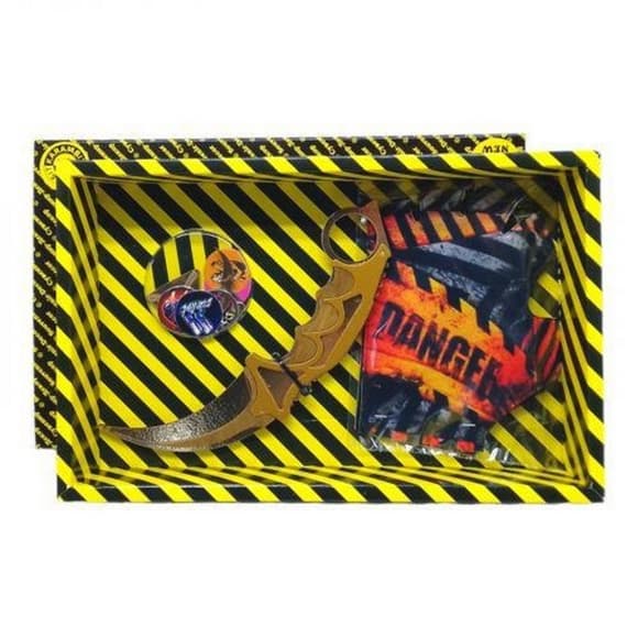 УЦЕНКА!!! Сувенирные ножи деревянные набор BOX "Керамбит GOLD" Сувенир-Декор CARG-B-UC