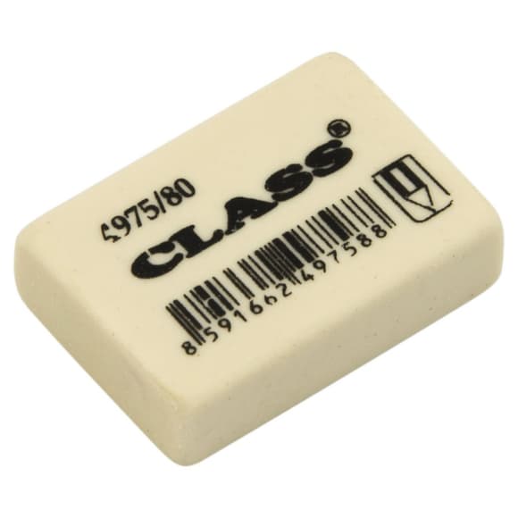 Гумка шкільна "Class" 4975/80 біла, м'яка 