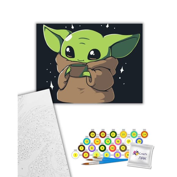 Картина за номерами "Малюк Йода" 15581-AC 30x40 см