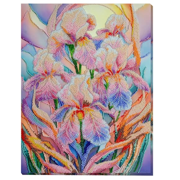 Набір для вишивання бісером "Квіткове натхнення" AB-928 на натуральному холсті 