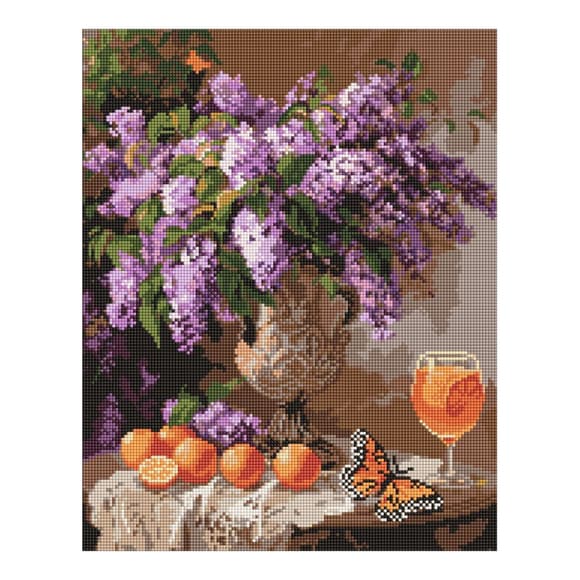 Алмазна мозаїка "Бузковий аромат" Ідейка AMO8125 40х50 см                                       