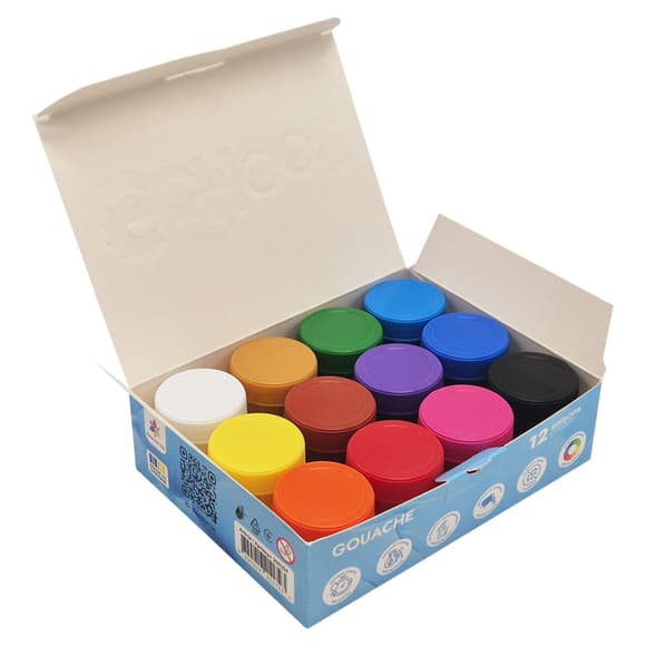 Детские гуашевые краски "Увлечение" 200204, 12 цветов