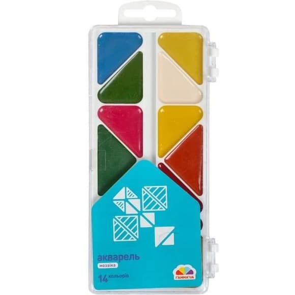 Акварельные краски "Мозаика" 300103, 14 цветов