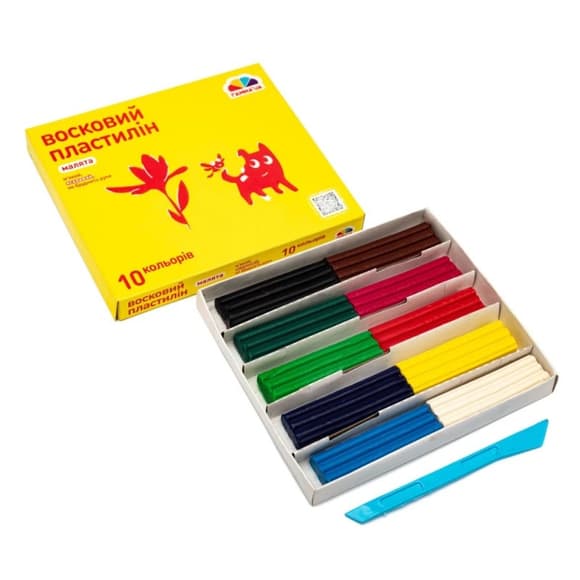 Набор для лепки пластилин "Малыши" 100304, 10 цветов
