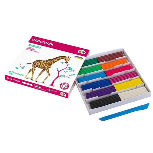 Набор для лепки пластилин "Увлечение" 200312, 12 цветов