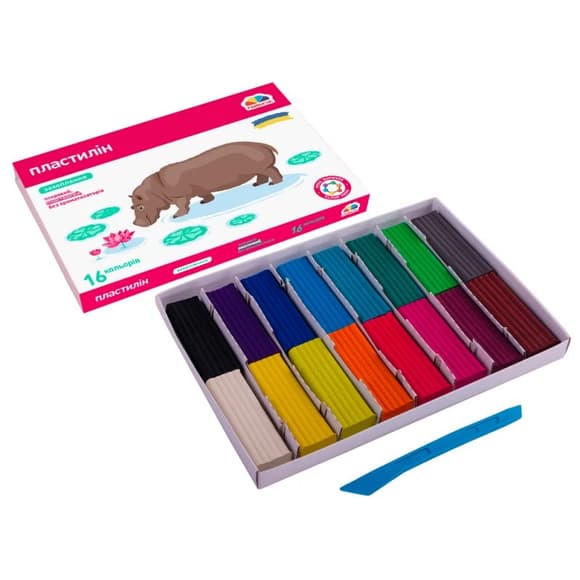 Набор для лепки пластилин "Увлечение" 200314, 16 цветов