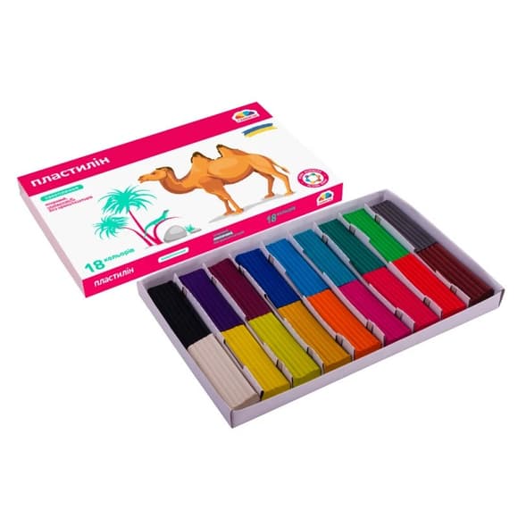 Набор для лепки пластилин "Увлечение" 200315, 18 цветов