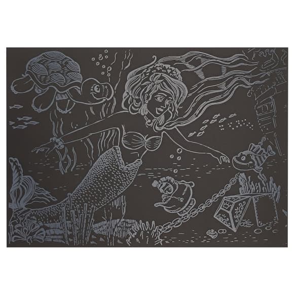 Гравюра А5 "Русалонька" ГрА5с-29 економ-варіант у пакеті 21 х 14,8 см