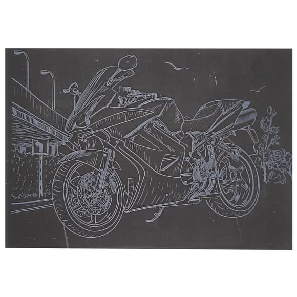 Гравюра А5 "Мотоцикл-3" ГрА5с-26 эконом вариант в пакете 21 х 14,8 см