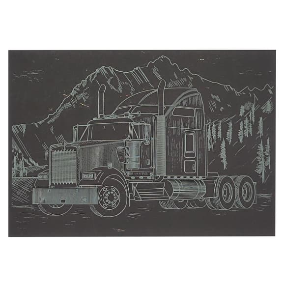 Гравюра А5 "Вантажівка" ГрА5з-5 економ варіант у пакеті 21 х 14,8 см