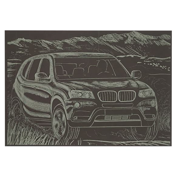 Гравюра А5 "Джип" ГрА5з-11 эконом вариант в пакете 21 х 14,8 см